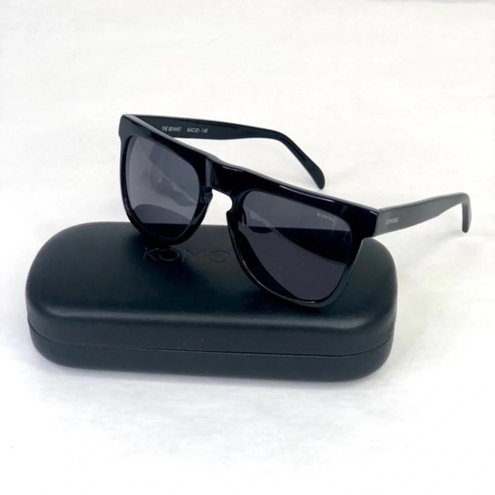 KOMONO Bennet Glossy Black Sunglasses NEW